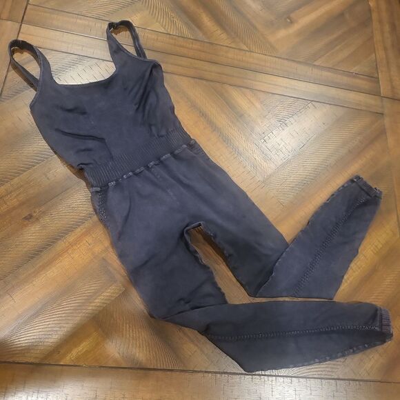 Free People Good Karma Onesie XS/S Washed Black - Picture 1 of 4